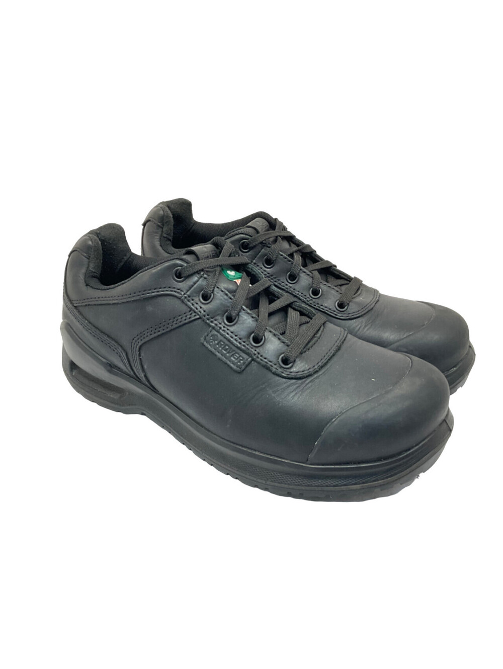 ROYER Men's Inspades Leather Steel Toe Casual Work Shoes 602SP2 Black Size 10M